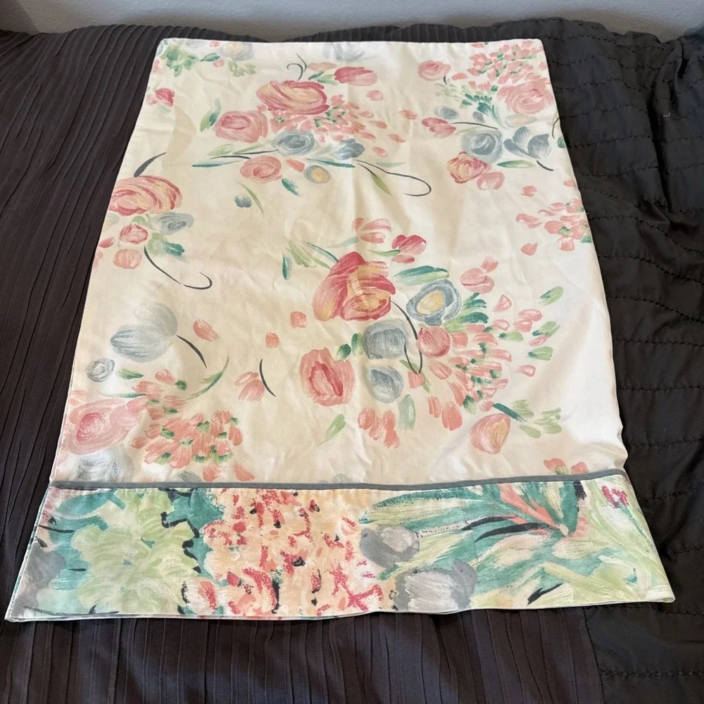 Vintage 80's/90's Floral Twin Sheet‎ Set Revman Flat Fitted Case